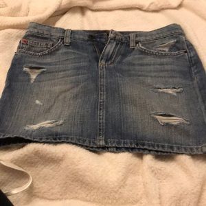 Joe’s Jeans. Distressed mini skirt